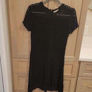 Michael Kors Elegant Black Midi Dress